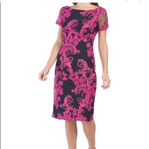 JS COLLECTION EMBROIDERED SHIFT DRESS